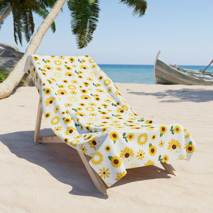 Sunflower Burst Beach Towel