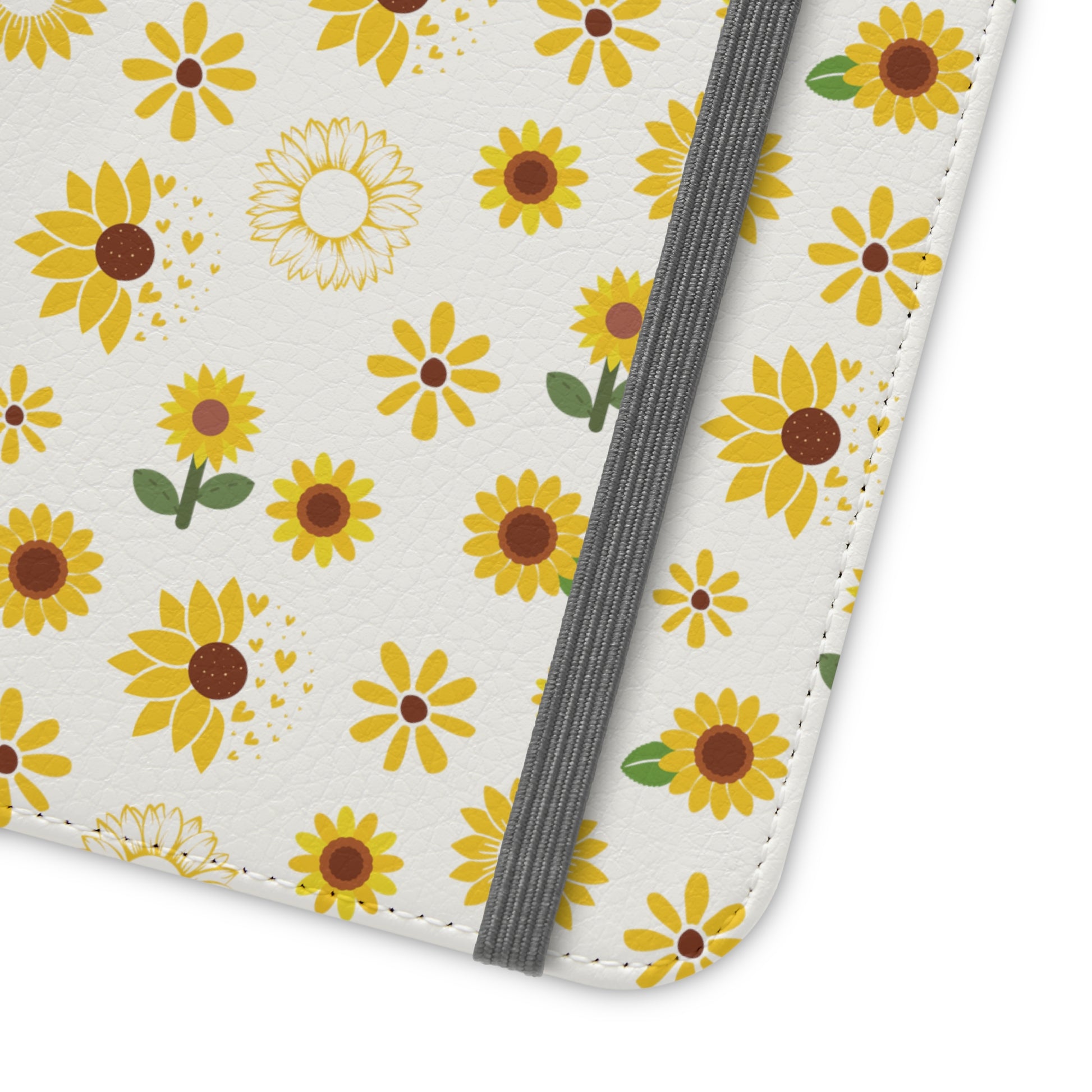 Sunflower Burst Flip Phone Case Cover with Pockets - Phone Case - Kristine Celestine