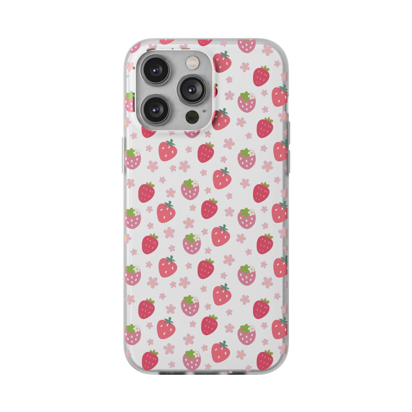 Strawberries and Daisies Flexible Phone Case iPhone Case Samsung Galaxy - Phone Case - Kristine Celestine