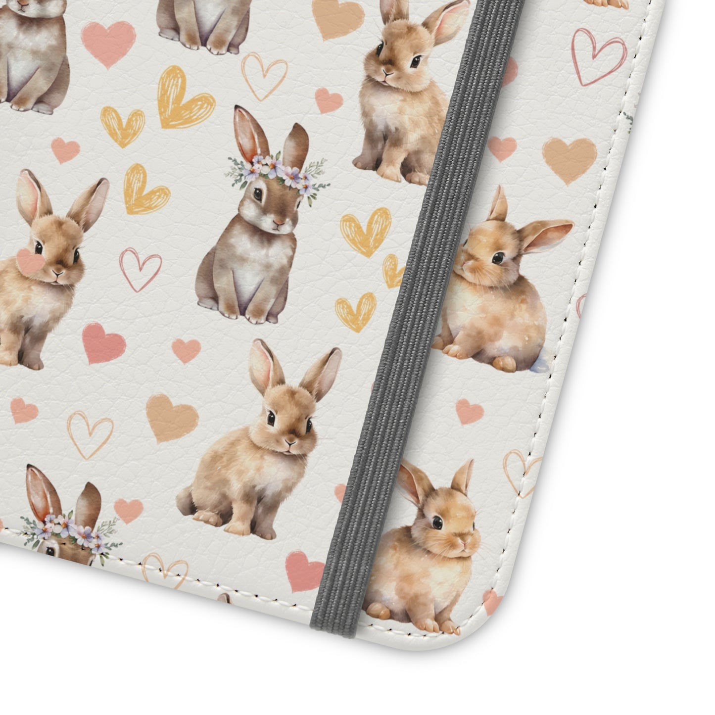 Bunny Love Flip Phone Case Cover with Pockets - Phone Case - Kristine Celestine