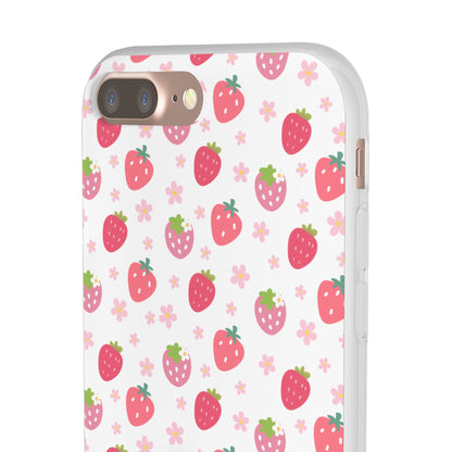 Strawberries and Daisies Flexible Phone Case iPhone Case Samsung Galaxy - Phone Case - Kristine Celestine