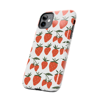 Tropical Strawberry Tough Phone Case for iPhone and Samsung Galaxy