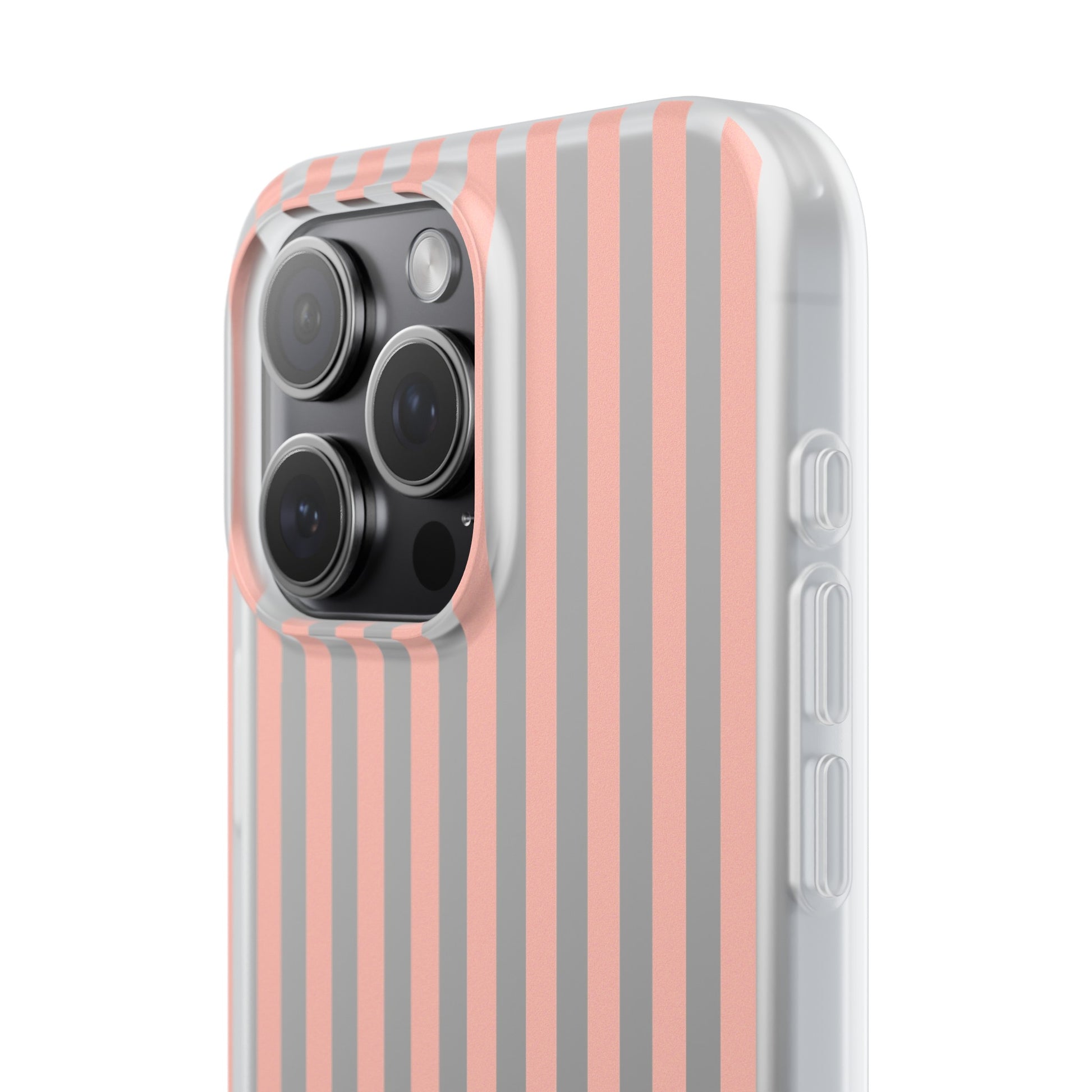 Coral Pink Stripes Flexible Phone Case iPhone Case Samsung Galaxy - Phone Case - Kristine Celestine