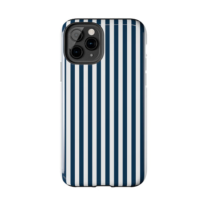 Navy Blue Stripes Tough Phone Case for iPhone and Samsung Galaxy