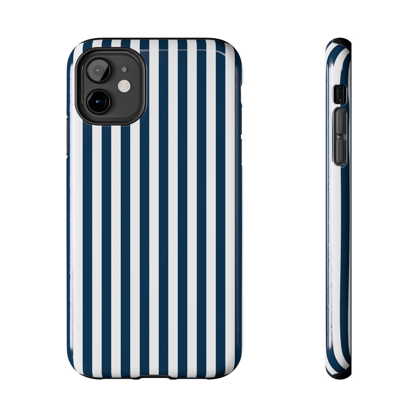 Navy Blue Stripes Tough Phone Case for iPhone and Samsung Galaxy