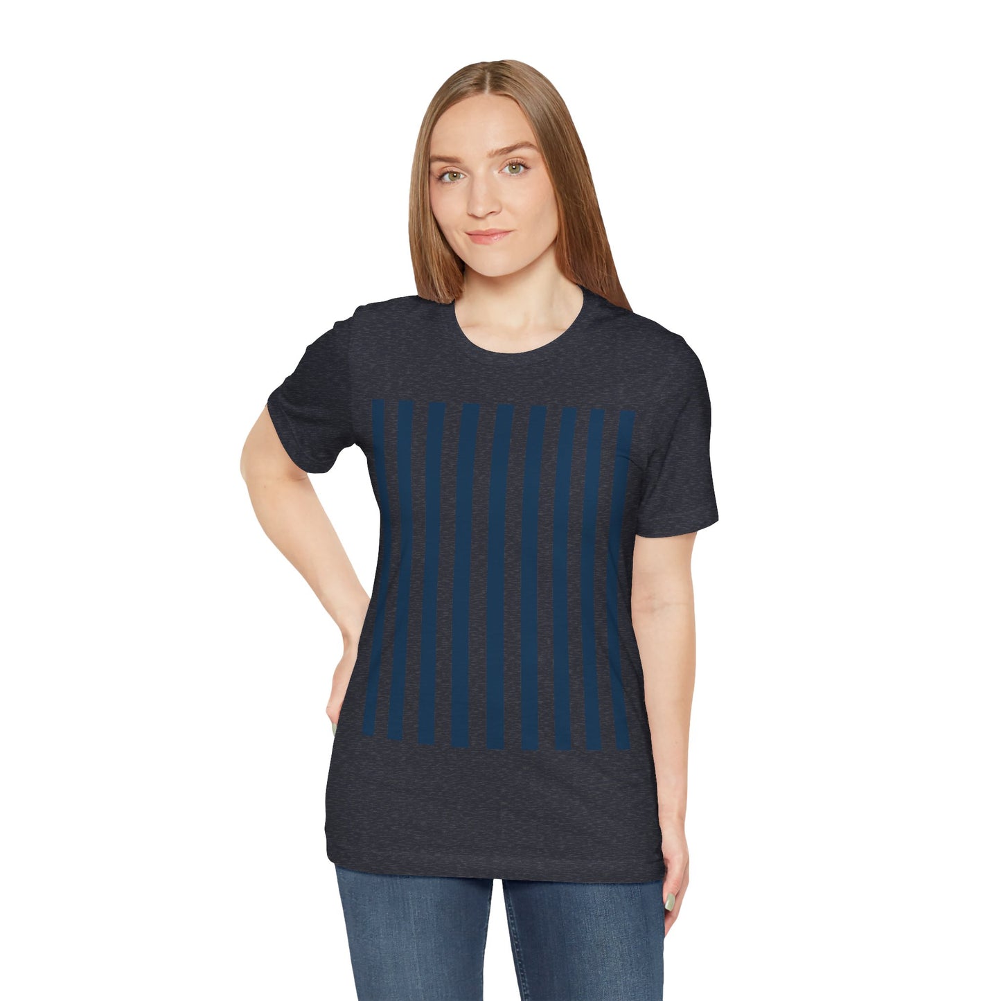 Navy Blue Stripes Shirt Royal Blue T-Shirts