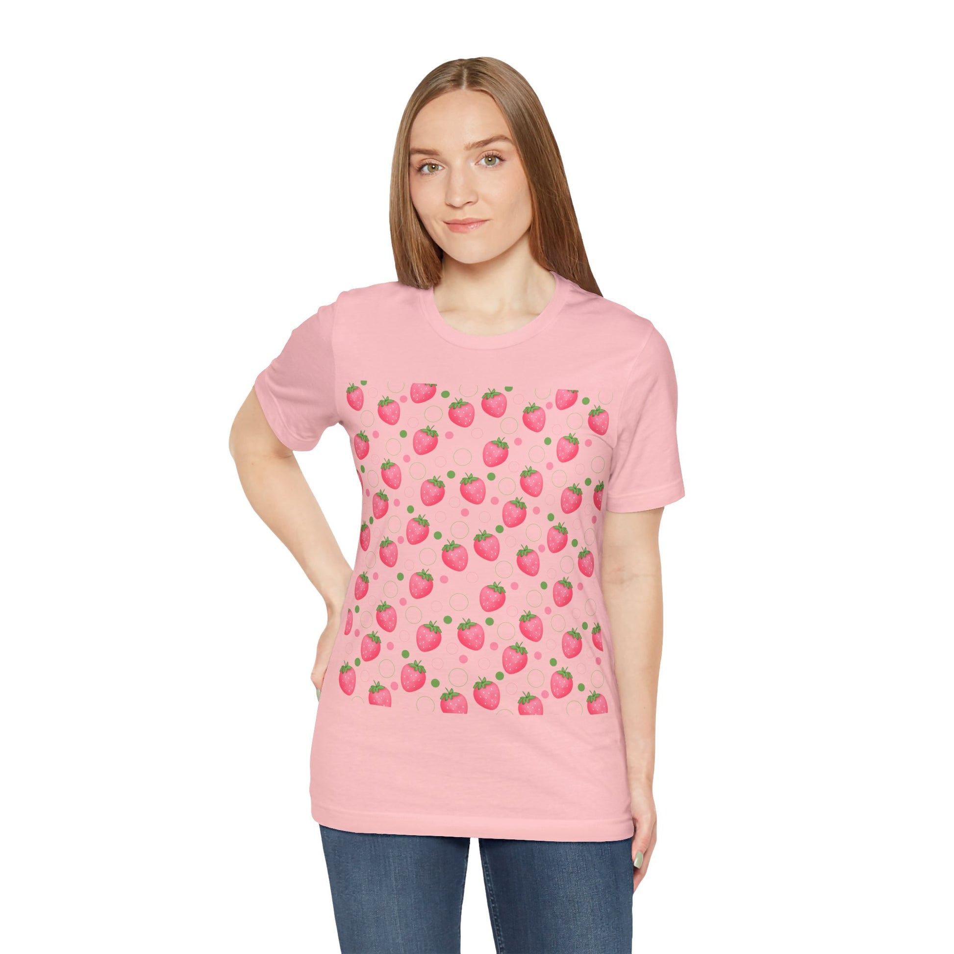 Pink Strawberry Bubbles T - Shirt - T - Shirt - Kristine Celestine