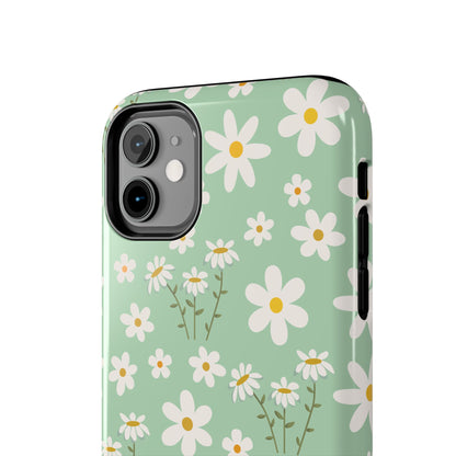 Mint Daisy Delight Tough Phone Case for iPhone and Samsung Galaxy