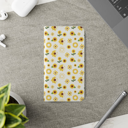 Sunflower Burst Flip Phone Case Cover with Pockets - Phone Case - Kristine Celestine