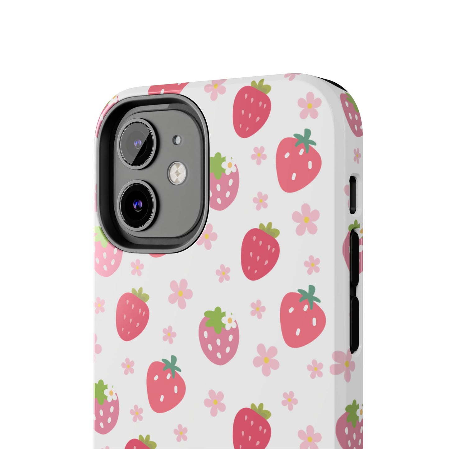 Strawberries and Daisies Tough Phone Case for iPhone and Samsung Galaxy