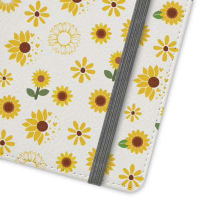 Sunflower Burst Flip Phone Case Cover with Pockets - Phone Case - Kristine Celestine