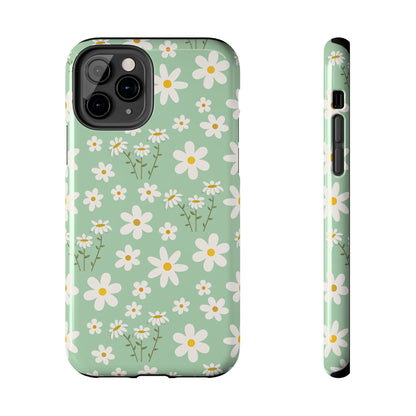 Mint Daisy Delight Tough Phone Case for iPhone and Samsung Galaxy