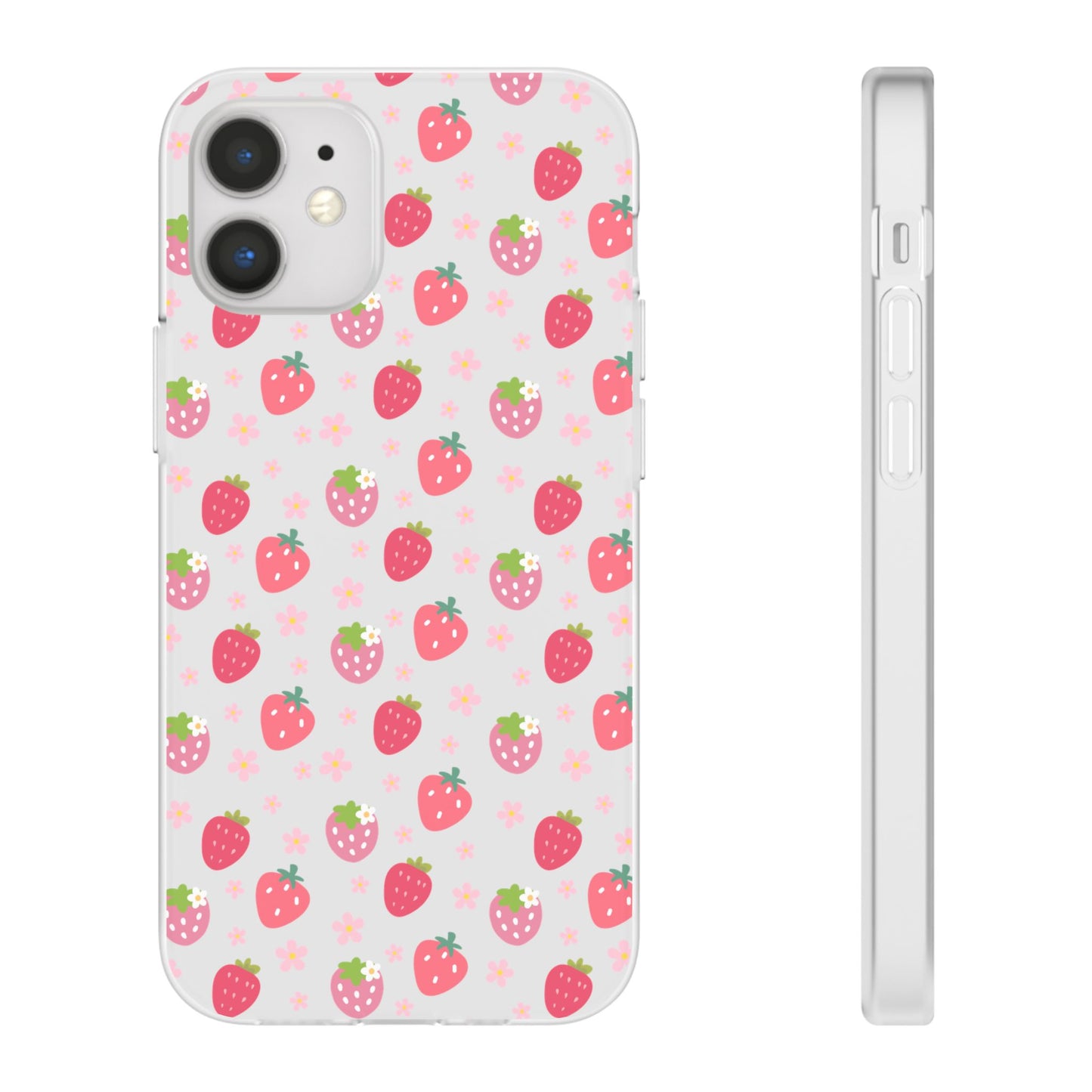 Strawberries and Daisies Flexible Phone Case iPhone Case Samsung Galaxy - Phone Case - Kristine Celestine