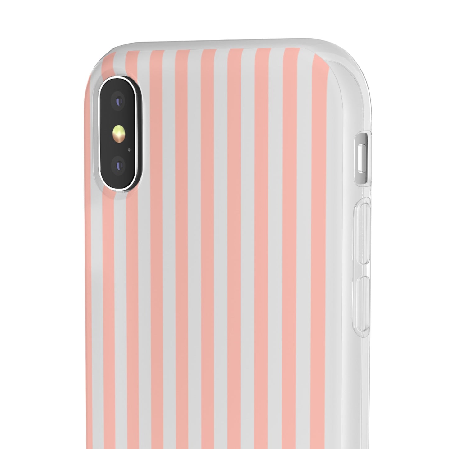 Coral Pink Stripes Flexible Phone Case iPhone Case Samsung Galaxy - Phone Case - Kristine Celestine