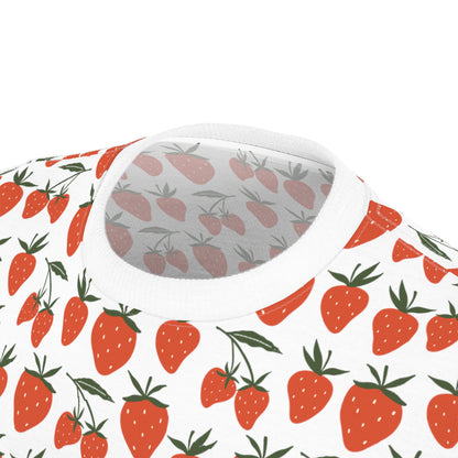 Tropical Strawberry Patterned T - Shirt - T - Shirt - Kristine Celestine