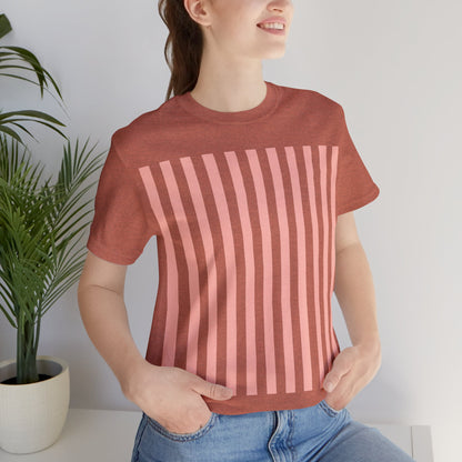 Coral Pink Stripes Shirt