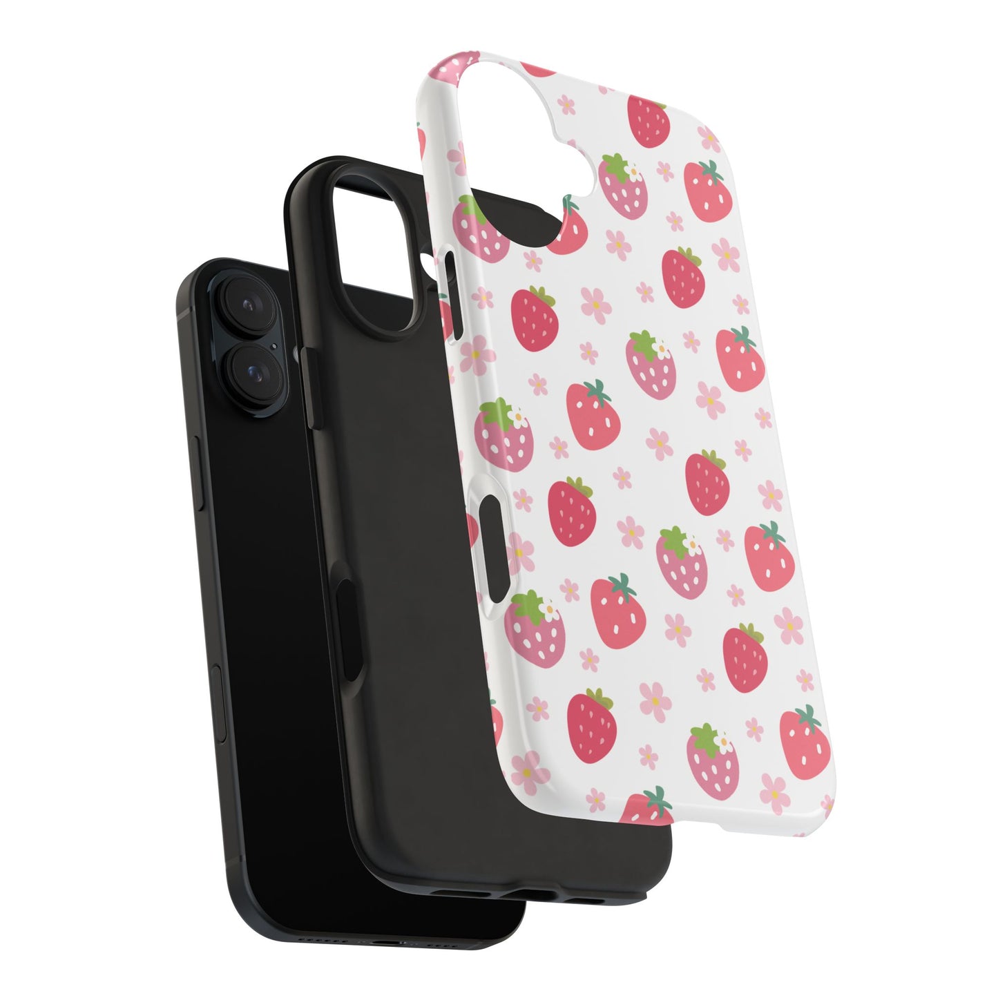 Strawberries and Daisies Tough Phone Case for iPhone and Samsung Galaxy