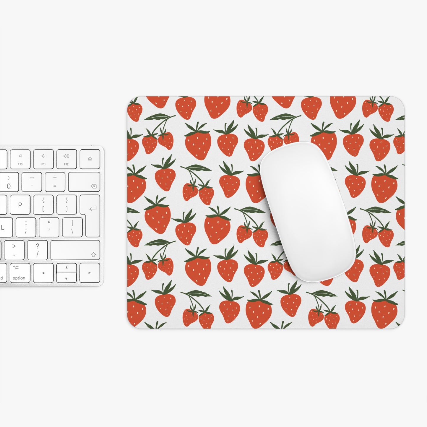 Tropical Strawberry Mousepad Red Fruity Strawberries Desk Pad