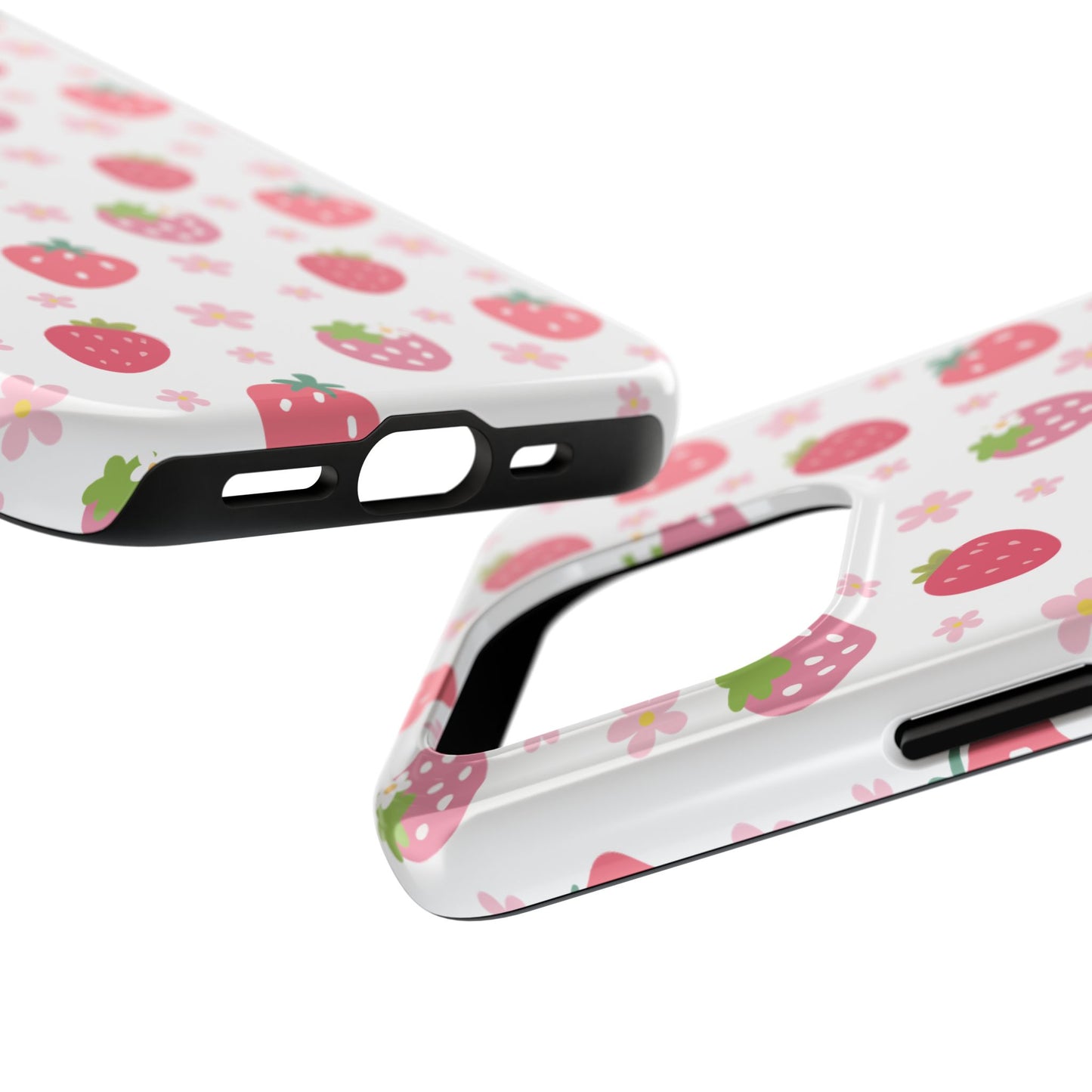 Strawberries and Daisies Tough Phone Case for iPhone and Samsung Galaxy