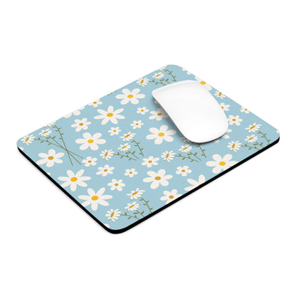 Sky Blue Daisy Mouse Pad