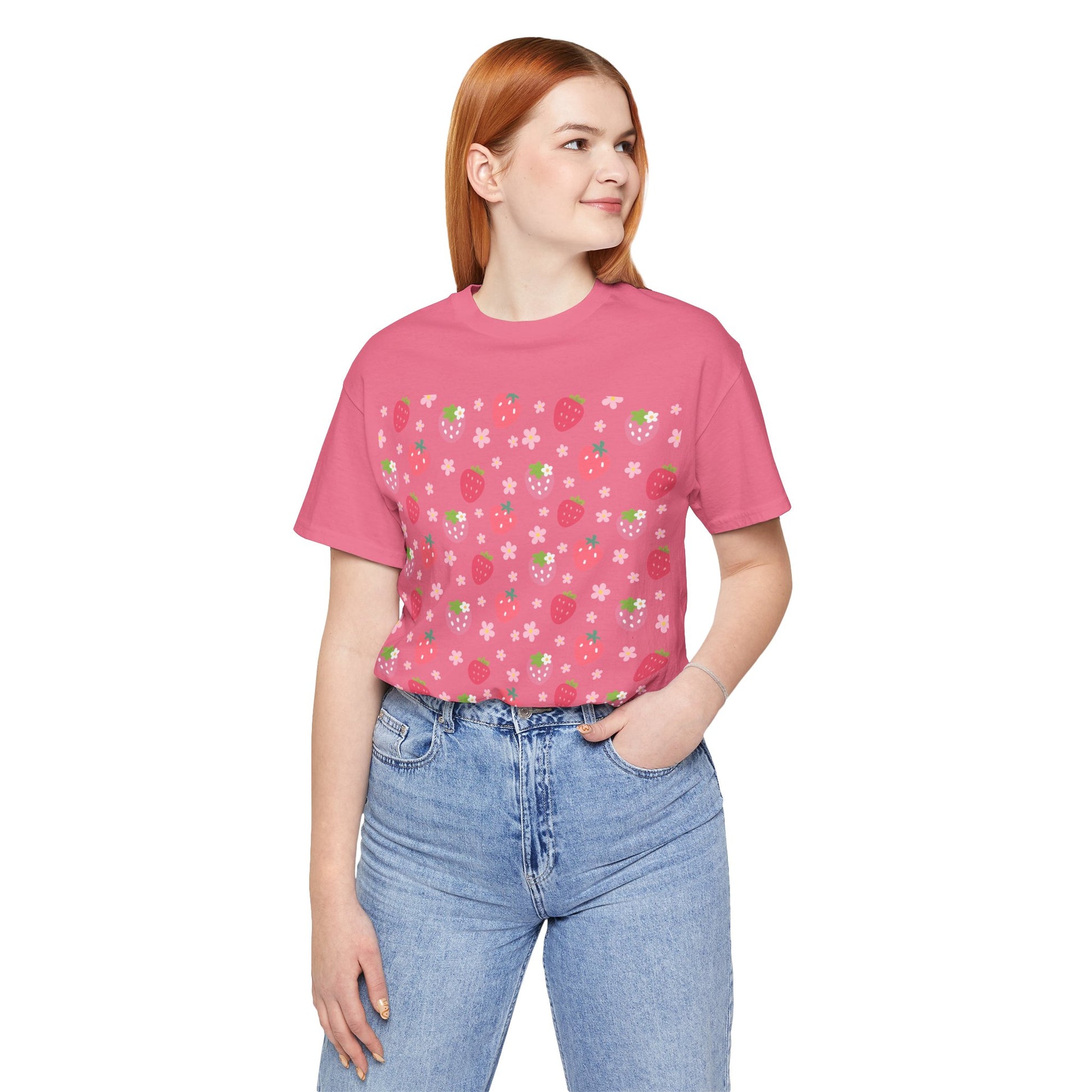 Strawberries and Daisies T - Shirt - T - Shirt - Kristine Celestine