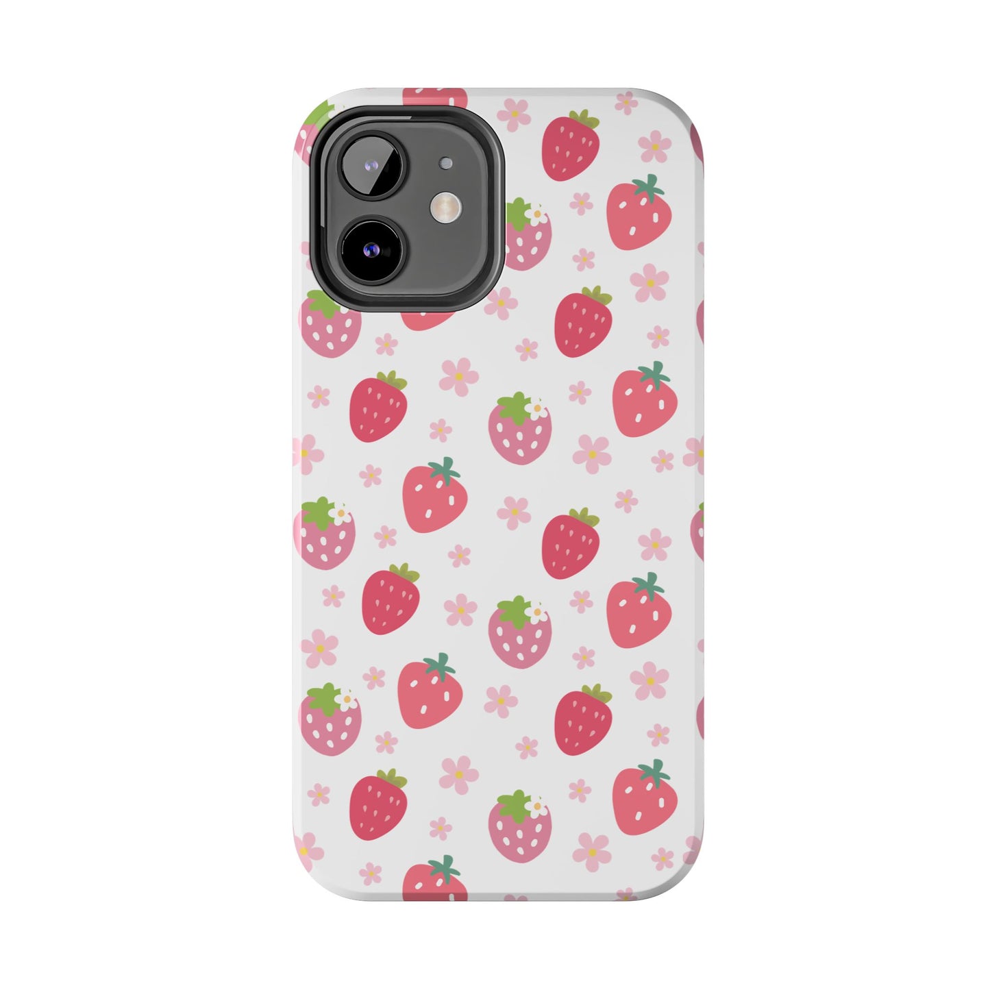 Strawberries and Daisies Tough Phone Case for iPhone and Samsung Galaxy