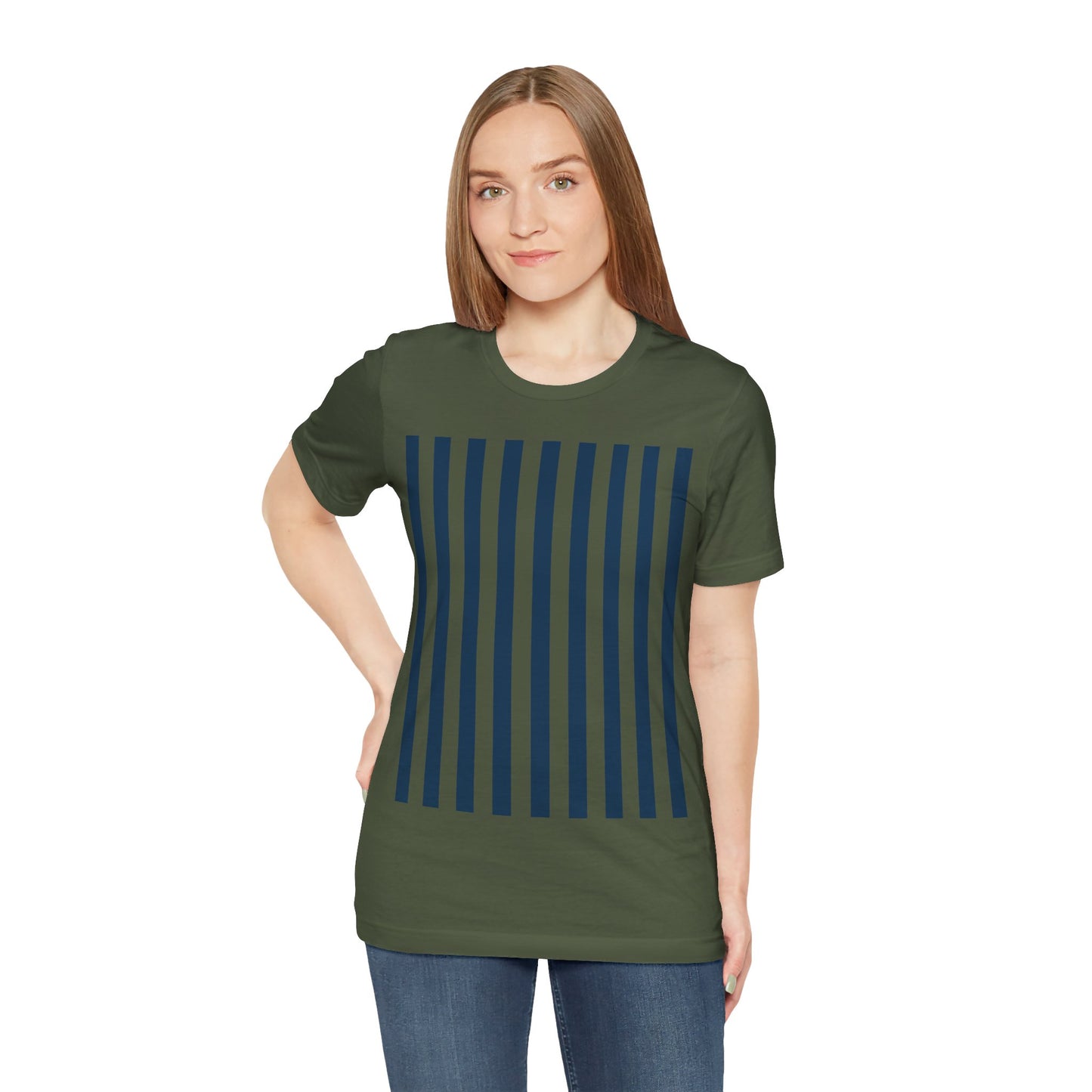 Navy Blue Stripes Shirt Royal Blue T-Shirts