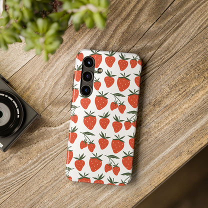 Tropical Strawberry Tough Phone Case for iPhone and Samsung Galaxy