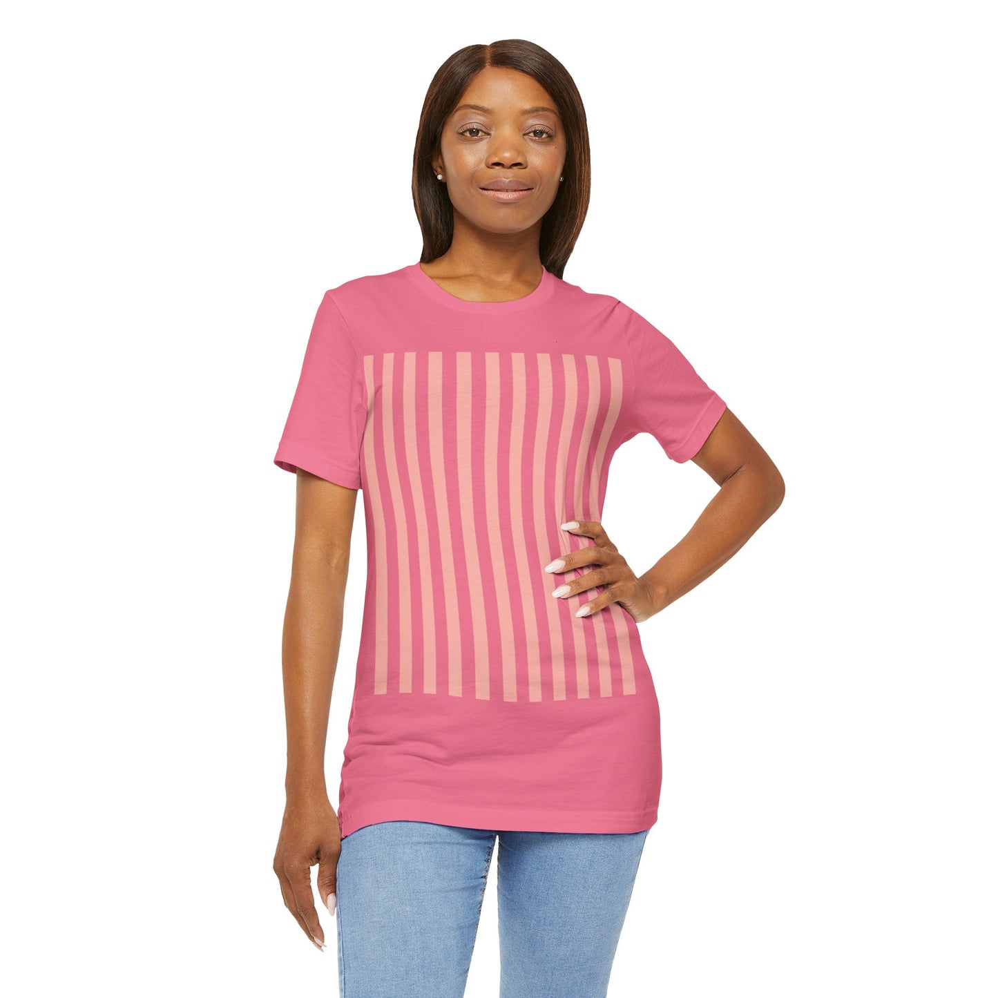 Coral Pink Stripes Shirt