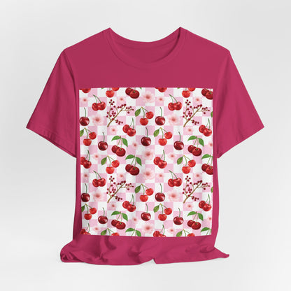 Cherry Checkerboard T - Shirt - T - Shirt - Kristine Celestine