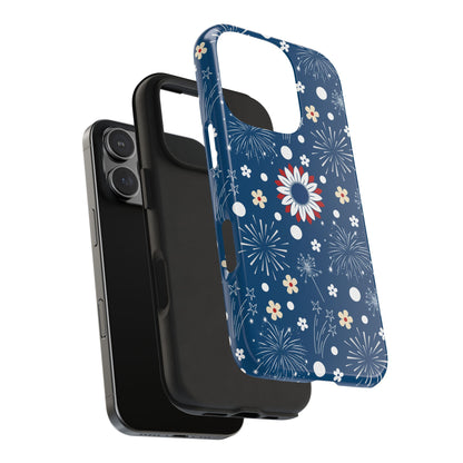 USA Daisy Fireworks Tough Phone Case for iPhone and Samsung Galaxy