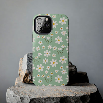 Mint Daisy Delight Tough Phone Case for iPhone and Samsung Galaxy