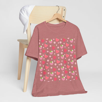 Strawberries and Daisies T - Shirt - T - Shirt - Kristine Celestine