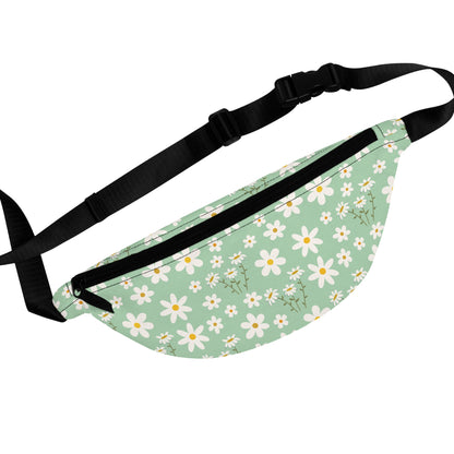 Mint Daisy Delight Fanny Pack Belt Bag Fanny Bag Waist Pack Bum Bag