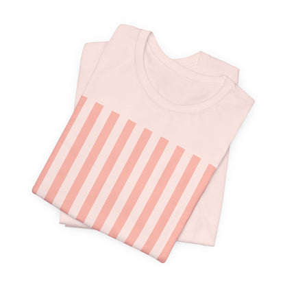 Coral Pink Stripes Shirt - T - Shirt - Kristine Celestine