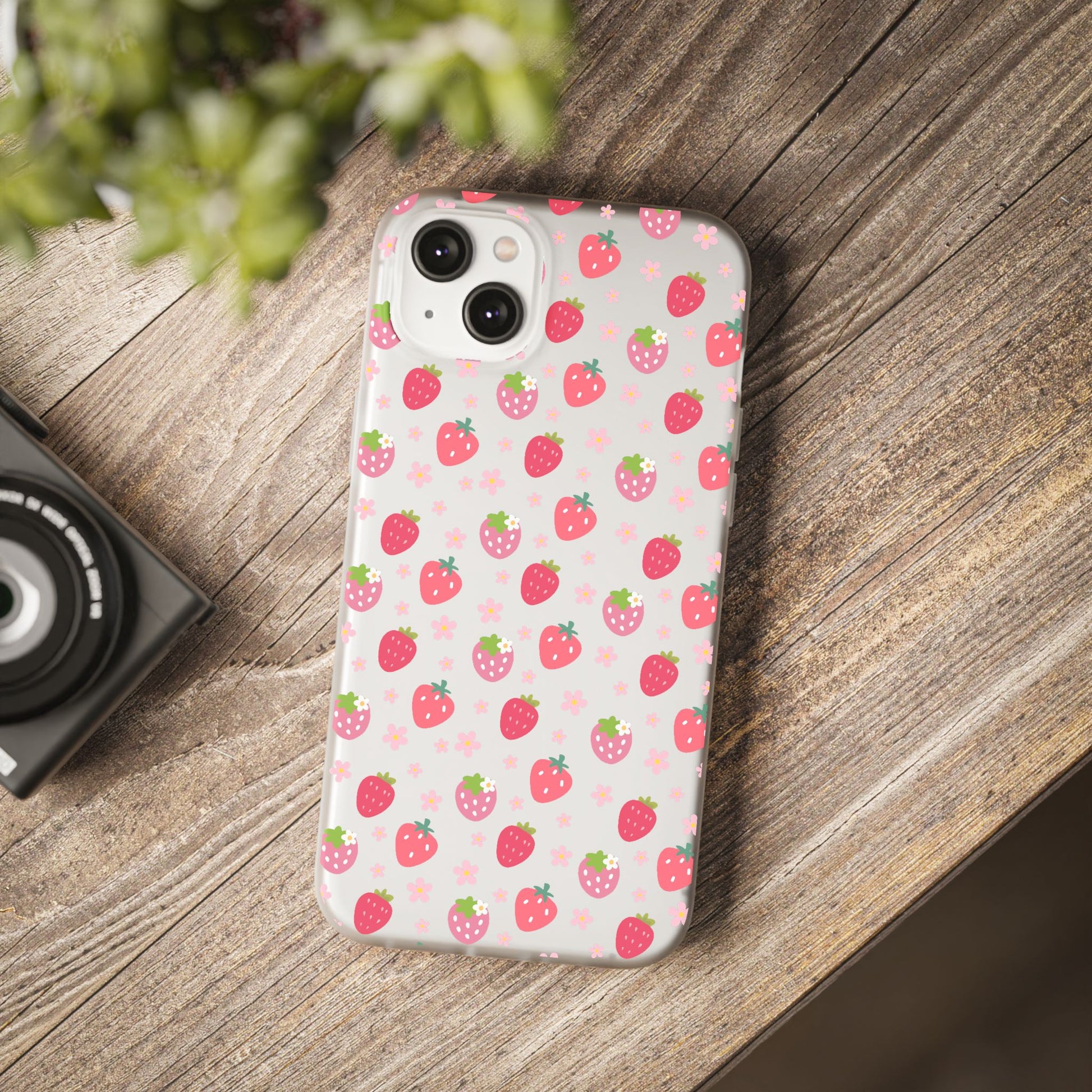 Strawberries and Daisies Flexible Phone Case iPhone Case Samsung Galaxy - Phone Case - Kristine Celestine