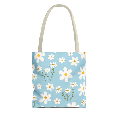 Sky Blue Daisy Tote Bag