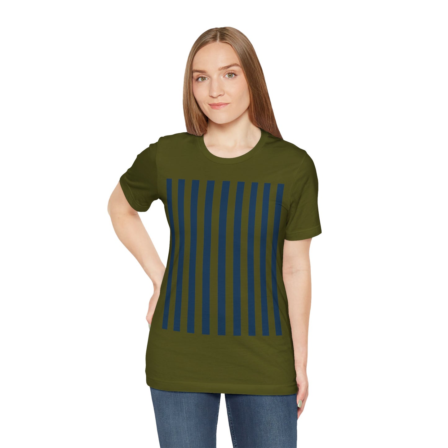 Navy Blue Stripes Shirt Royal Blue T-Shirts