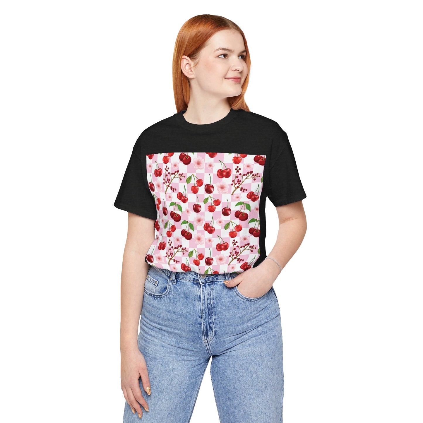 Cherry Checkerboard T - Shirt - T - Shirt - Kristine Celestine