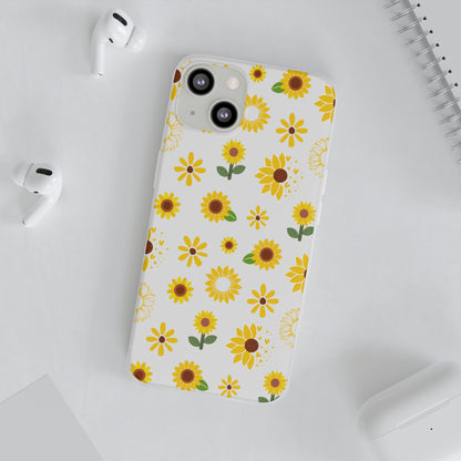 Sunflower Burst Flexible Phone Case iPhone Case Samsung Galaxy