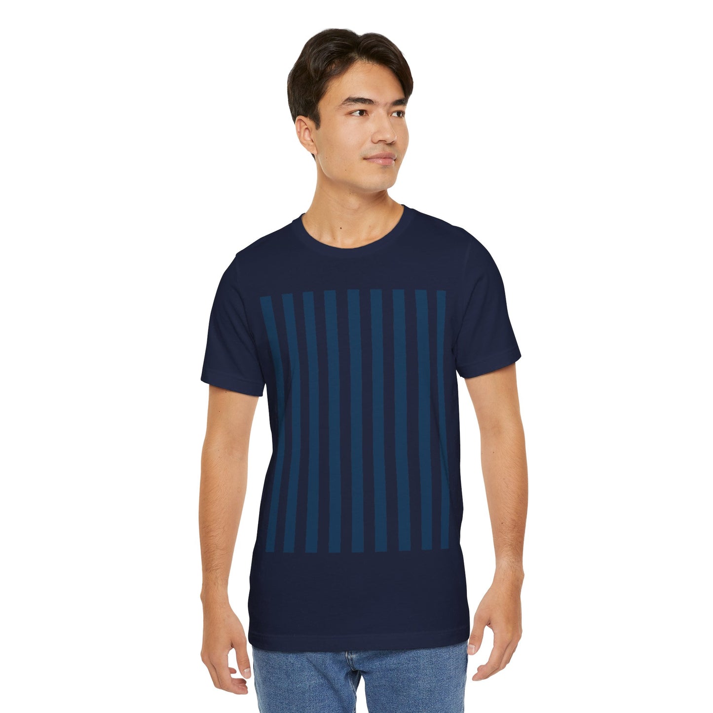 Navy Blue Stripes Shirt Royal Blue T-Shirts