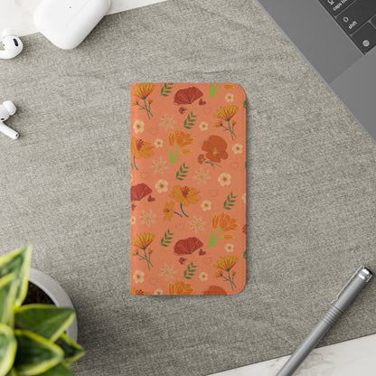 Coral Peach Meadow Flip Phone Case Cover with Pockets - Phone Case - Kristine Celestine