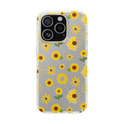 Sunflower Burst Flexible Phone Case iPhone Case Samsung Galaxy