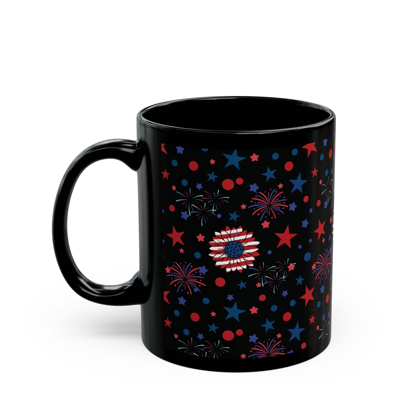 Starry Night America Black Mug Cool Summer Coffee Mug Tea Cup Spring Ceramic Mug