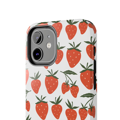 Tropical Strawberry Tough Phone Case for iPhone and Samsung Galaxy