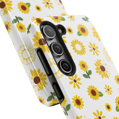 Sunflower Burst Tough Phone Case for iPhone and Samsung Galaxy