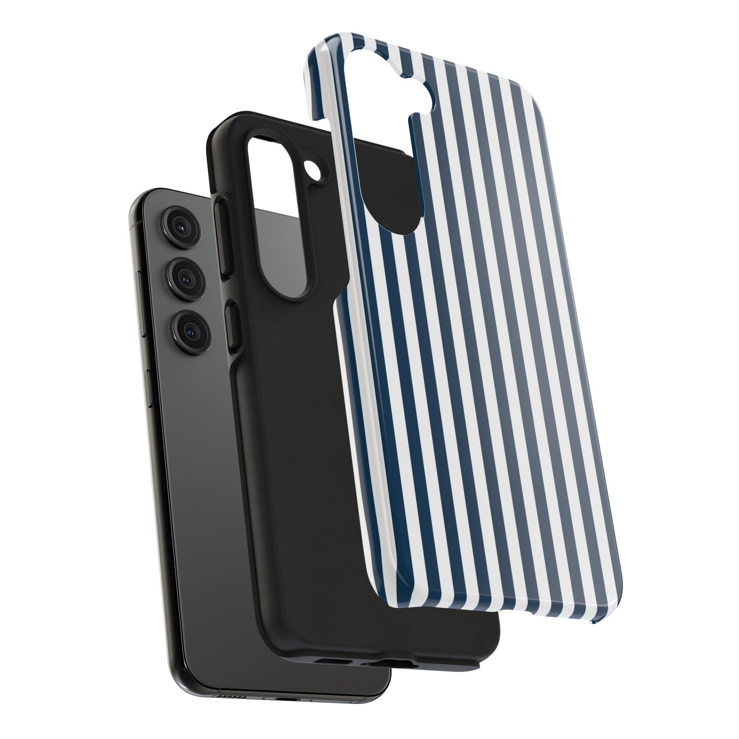 Navy Blue Stripes Tough Phone Case for iPhone and Samsung Galaxy