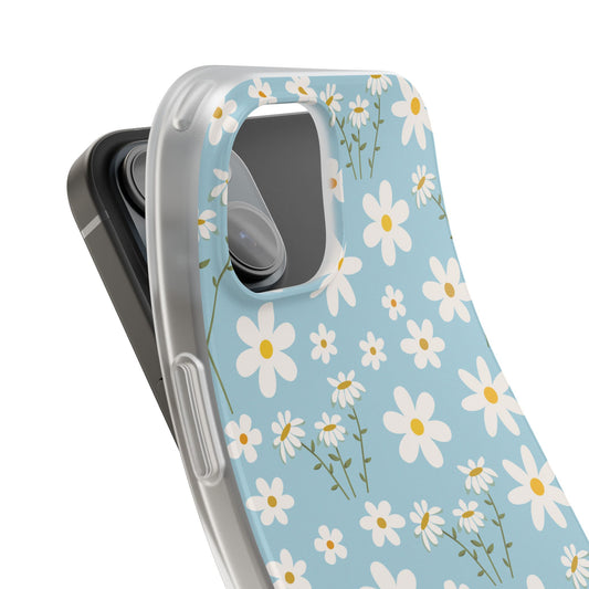 Sky Blue Daisy Flexible Phone Case iPhone Case Samsung Galaxy