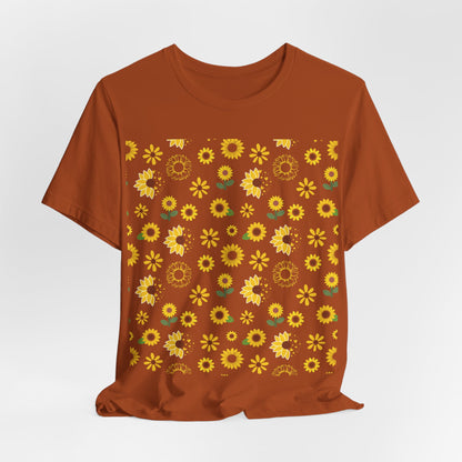 Camisa unisex con ráfaga de girasol