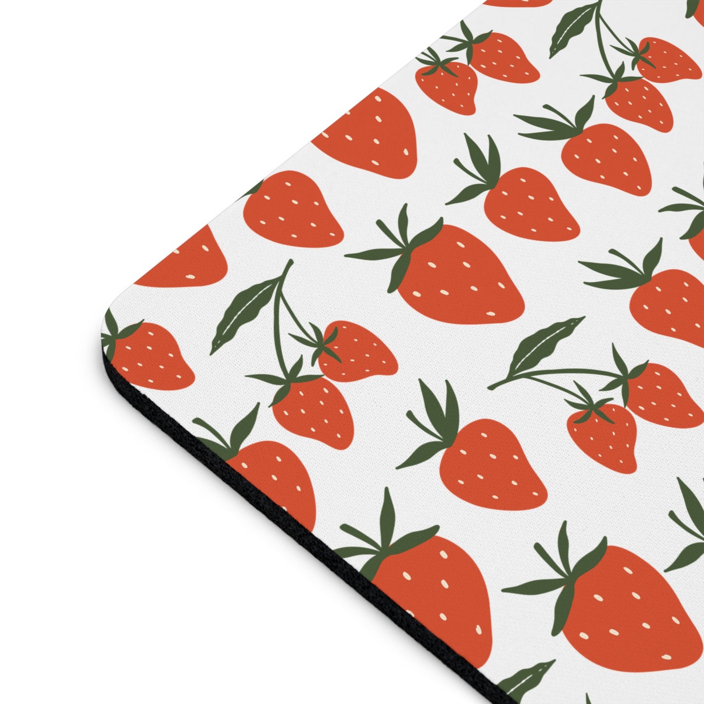 Tropical Strawberry Mousepad Red Fruity Strawberries Desk Pad